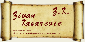 Živan Kašarević vizit kartica